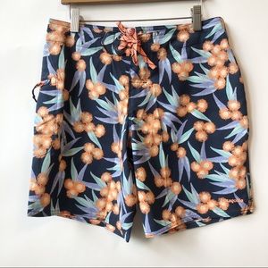 Patagonia Stretch Planing 8" Board Shorts Swim Blue Orange Women's Size 2 NWT